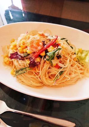 ドレッシングで早うま冷製パスタ-レシピのメイン写真