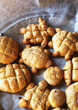 天ぷら粉＊子どもと作るメロンパンクッキー-レシピのメイン写真