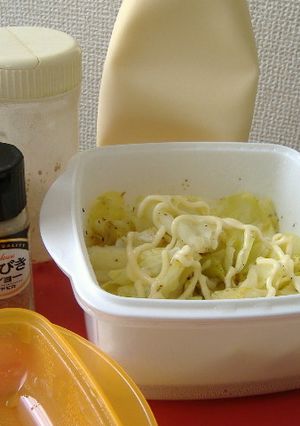 レンジでキャベツ温野菜　新生活応援♪-レシピのメイン写真