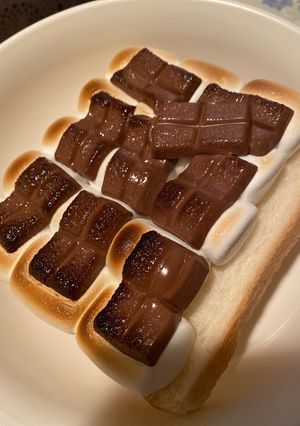 簡単 焼きチョコスモア風トースト-レシピのメイン写真