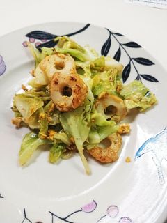 ちくわと春キャベツのマヨいため-レシピのメイン写真