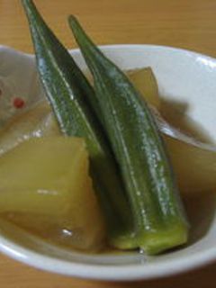 冷やしておいしい冬瓜とオクラの煮物-レシピのメイン写真