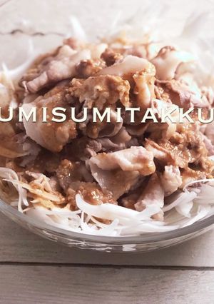新玉葱まで美味♡ごまだれ豚しゃぶサラダ♪-レシピのメイン写真