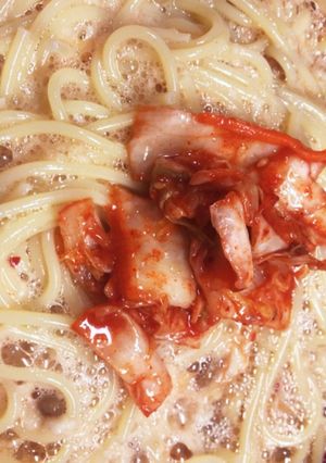 納豆とろろキムチパスタ♪-レシピのメイン写真