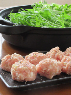焼あごだしで鶏つみれと豆苗のねぎしゃぶ鍋-レシピのメイン写真
