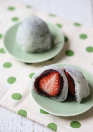 大葉いちご大福-レシピのメイン写真