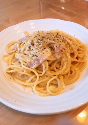 カルボナーラ（生クリームなし、全卵使用）-レシピのメイン写真