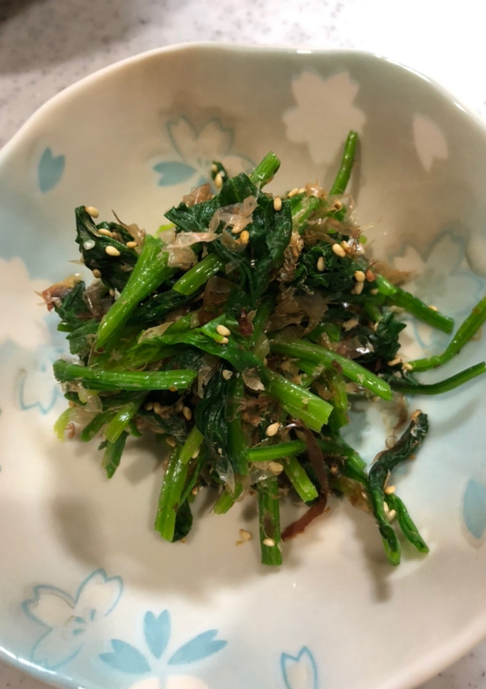 鰹節だけの味付け ほうれん草の和え物-レシピのメイン写真