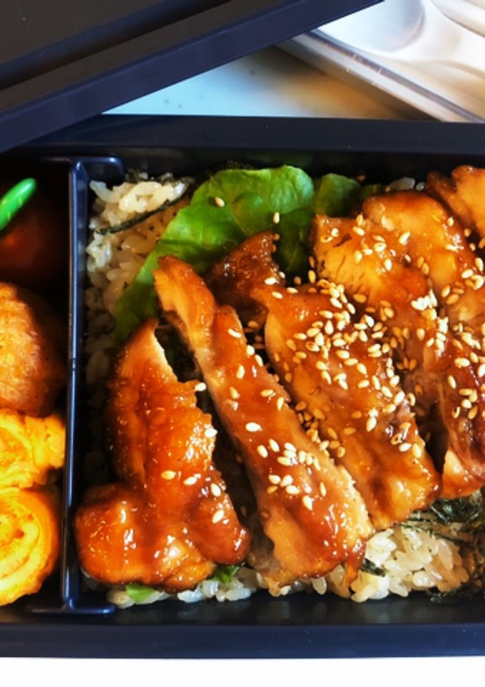 中学生弁当日記（照り焼きチキン丼弁当編）-レシピのメイン写真