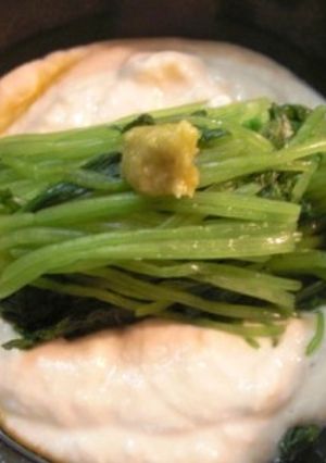 三つ葉のお浸しとすり豆腐-レシピのメイン写真