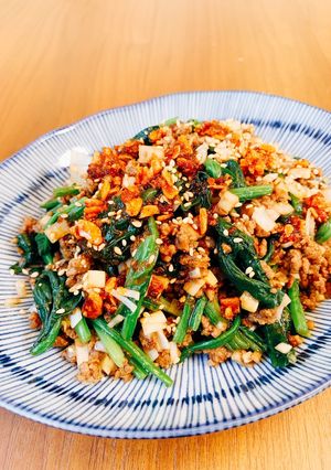 ほうれん草とピリ辛ひき肉和え-レシピのメイン写真