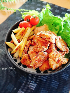簡単節約☆鶏胸肉の揚げない唐揚げ。-レシピのメイン写真