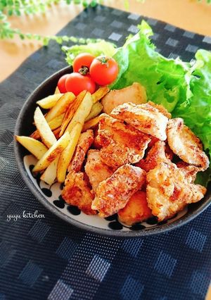 簡単節約☆鶏胸肉の揚げない唐揚げ。-レシピのメイン写真