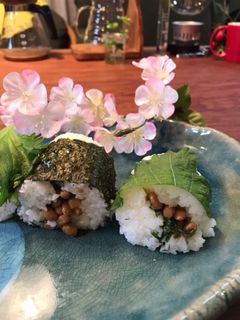 残った寿司飯で納豆大葉おにぎり-レシピのメイン写真