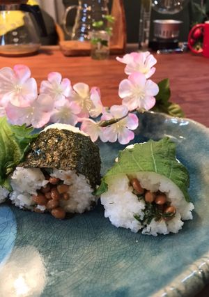 残った寿司飯で納豆大葉おにぎり-レシピのメイン写真