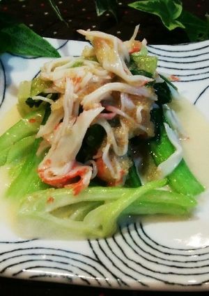 チンゲン菜とアマランスのマヨクリーム煮♪-レシピのメイン写真