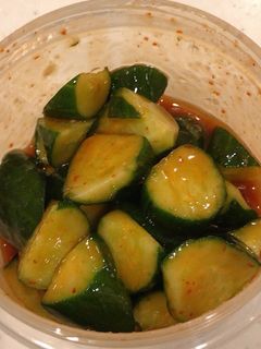 コチュジャン、豆板醤、塩麹で、オイキムチ-レシピのメイン写真