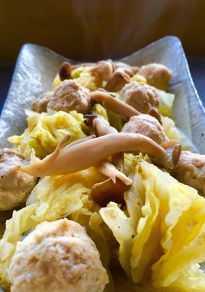 白菜と鶏ひき肉団子の煮物♩-レシピのメイン写真