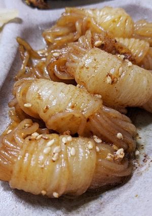 結びこんにゃくのマヨソテー-レシピのメイン写真