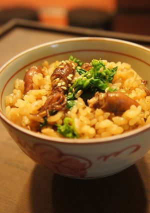 ほたるいかと菜の花の＊炊き込みご飯-レシピのメイン写真