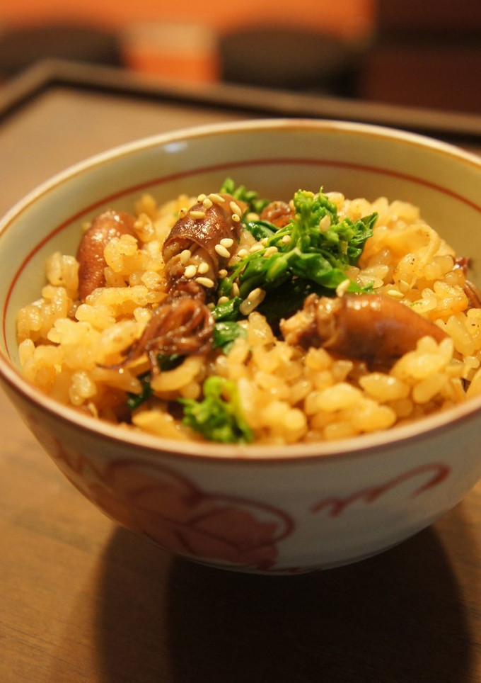 ほたるいかと菜の花の＊炊き込みご飯-レシピのメイン写真
