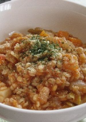 ミネストローネで♪　押し麦のリゾット-レシピのメイン写真
