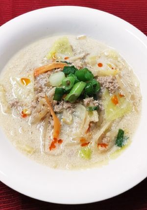 もやしの食べる豆乳スープ☆とんこつ風味-レシピのメイン写真