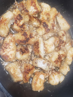 マダラの揚げ焼き肝ソース和え!-レシピのメイン写真
