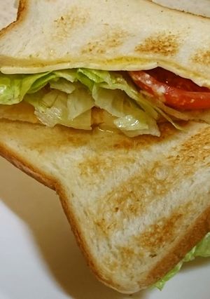 ホットサンド（レタストマト）-レシピのメイン写真