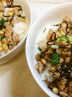 鶏ひき昆布佃煮丼(時短ですね)-レシピのメイン写真