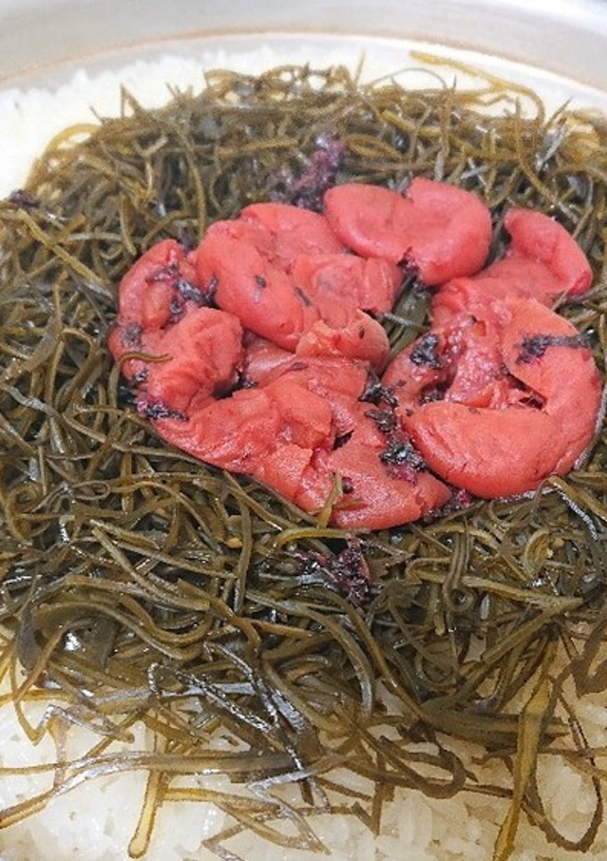 梅昆布おこわ★梅干しと切り昆布で簡単-レシピのメイン写真