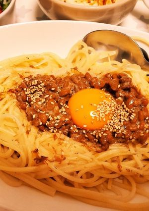 簡単★パスタ。納豆。-レシピのメイン写真