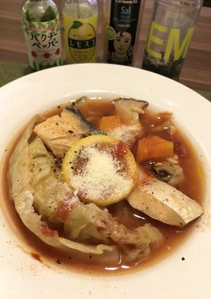 ホットクックで！鮭の塩レモン白ワイン蒸し-レシピのメイン写真