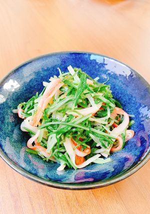 水菜とかにかまのしそポン酢和え-レシピのメイン写真