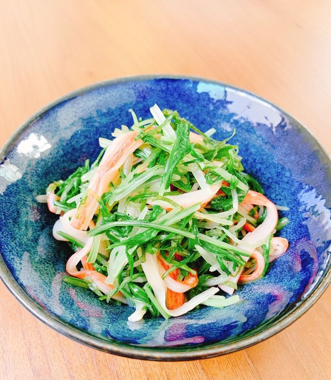 水菜とかにかまのしそポン酢和え by ひーママ☆キッチン