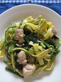 赤鶏とほうれん草パスタ-レシピのメイン写真