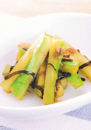 ブロッコリーの茎の塩昆布和え-レシピのメイン写真