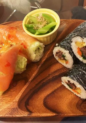 ズボラな夕食（韓×越）-レシピのメイン写真
