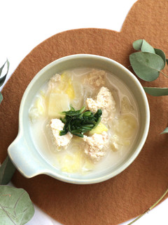 【離乳食完了期】鶏だんご白菜豆乳スープ-レシピのメイン写真