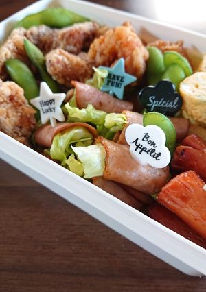 お弁当に簡単★ご飯に合うハム レタス巻き-レシピのメイン写真