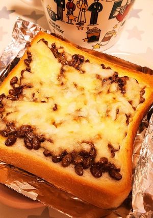 簡単★トースト。納豆ガーリックチーズ。-レシピのメイン写真