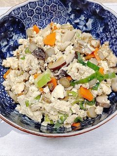 鶏挽肉入りいり豆腐-レシピのメイン写真