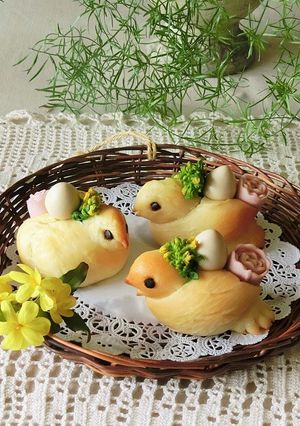 小鳥ロールパンのイースターサンドイッチ-レシピのメイン写真