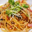 きのこと茄子の醤油スパゲティ