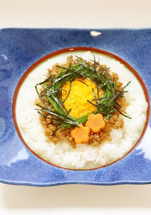 鶏と卵のそぼろごはん-レシピのメイン写真