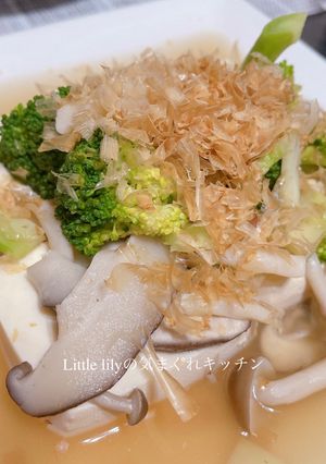 レンジで簡単！豆腐とキノコの煮浸し-レシピのメイン写真