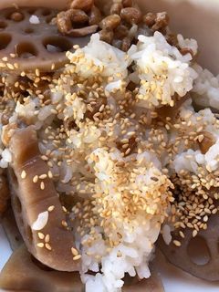 納豆とレンコンのご飯-レシピのメイン写真