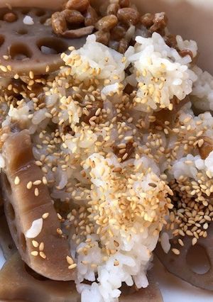 納豆とレンコンのご飯-レシピのメイン写真