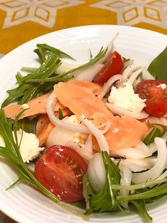 新玉ねぎとサーモンのマリネサラダ-レシピのメイン写真