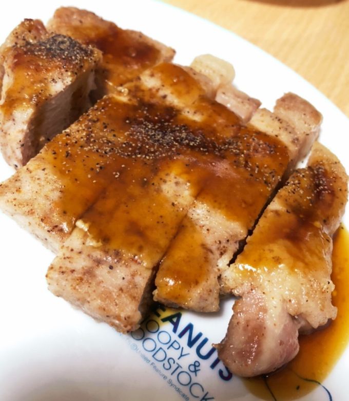 豚ロースステーキ(にんにくソース)-レシピのメイン写真